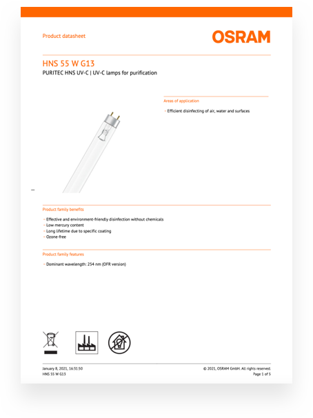 certificates UV Bulbs Technical Information